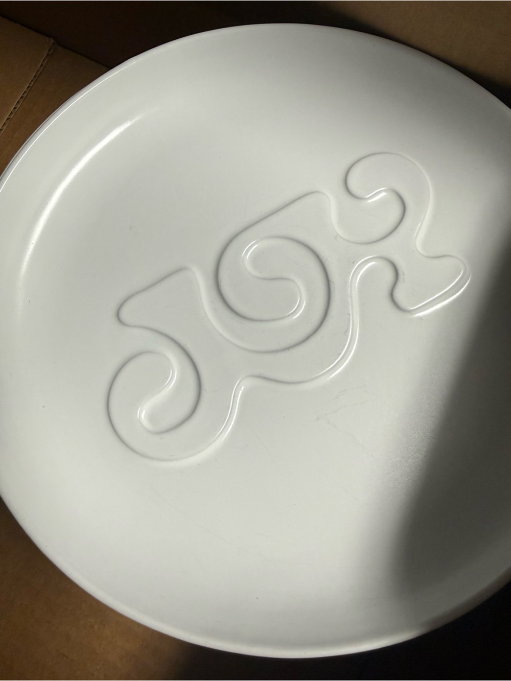 Crate&Barrel White Ceramic Serving Plates